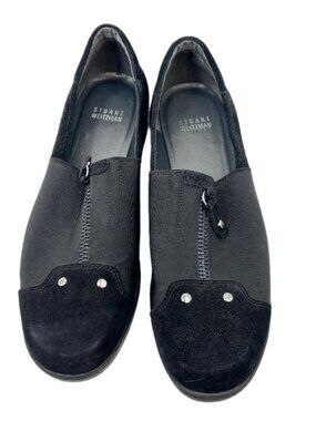 Stuart Weitzman Wedge Slip On Suede Fabric Shoes